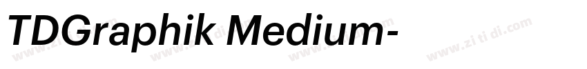 TDGraphik Medium字体转换